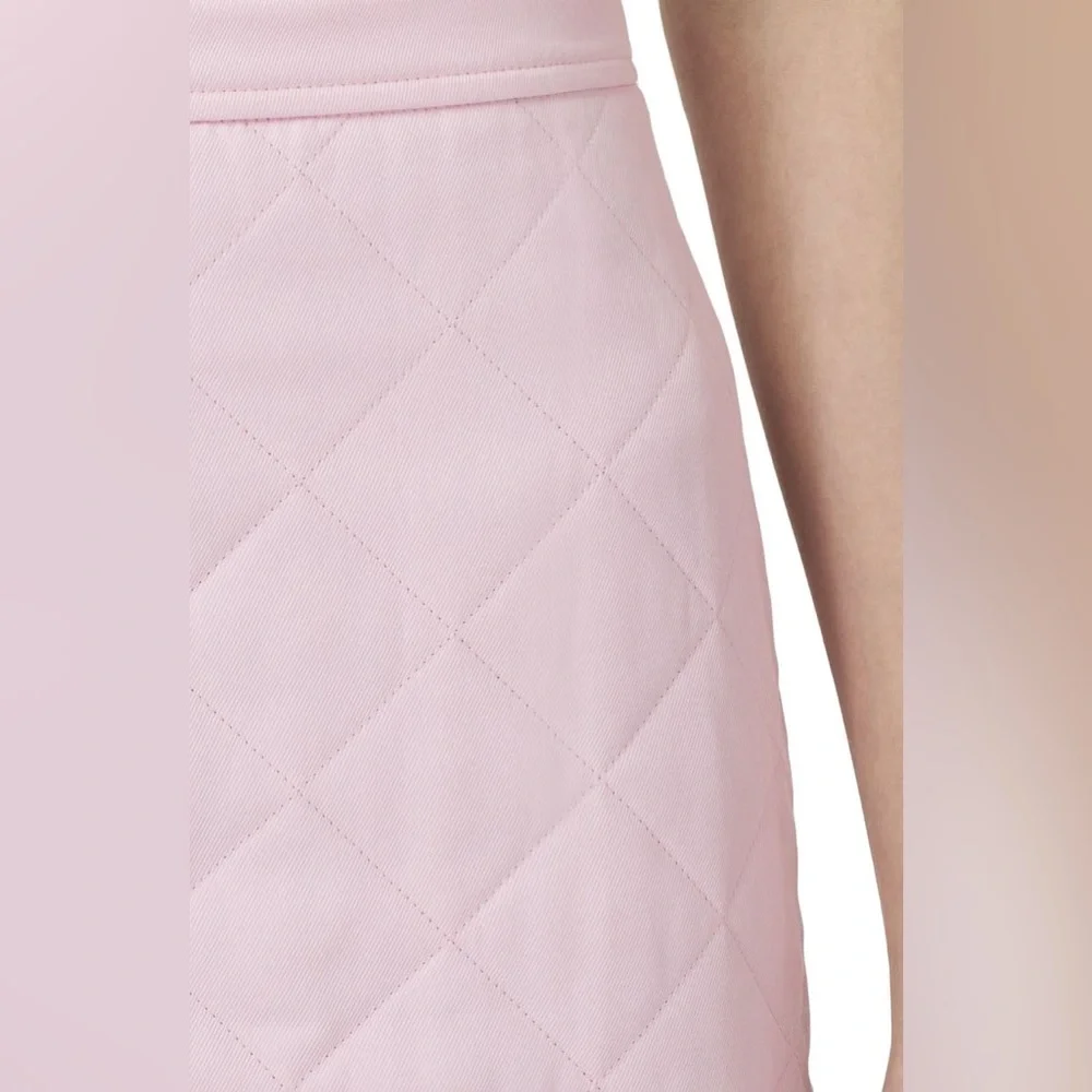 NWT $680 Burberry High-waisted Casia Quilted Nylon Blend Twill Skirt - Picture 3 of 10